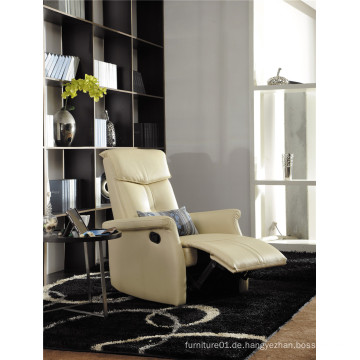 Echtes Leder Chaise Leder Sofa Elektrisch Verstellbares Sofa (408)